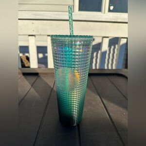 Starbucks Green Ombré Tumbler with Straw